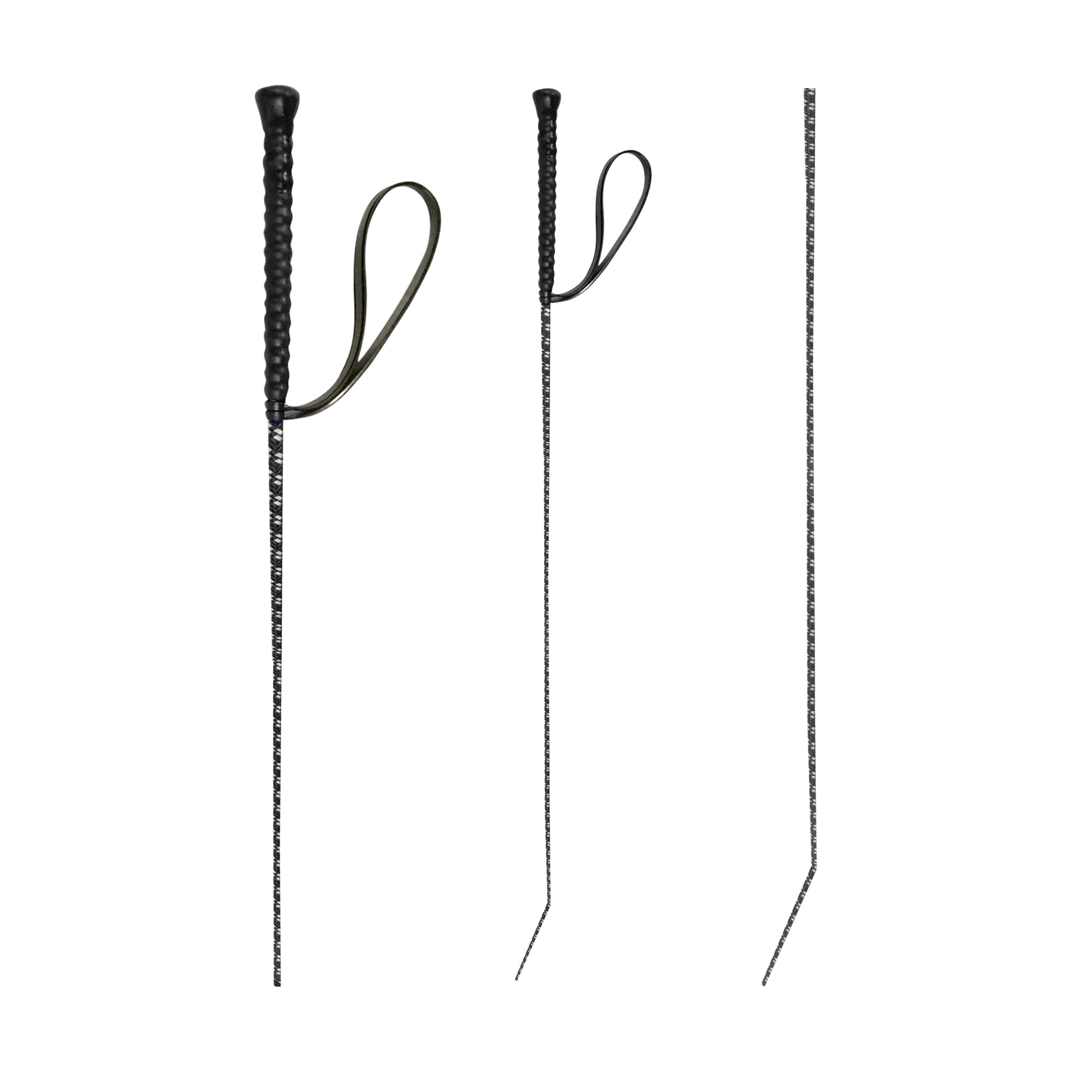 WALDHA REFLEX CRAVACHE NEON NOIR/ARGENT 90CM