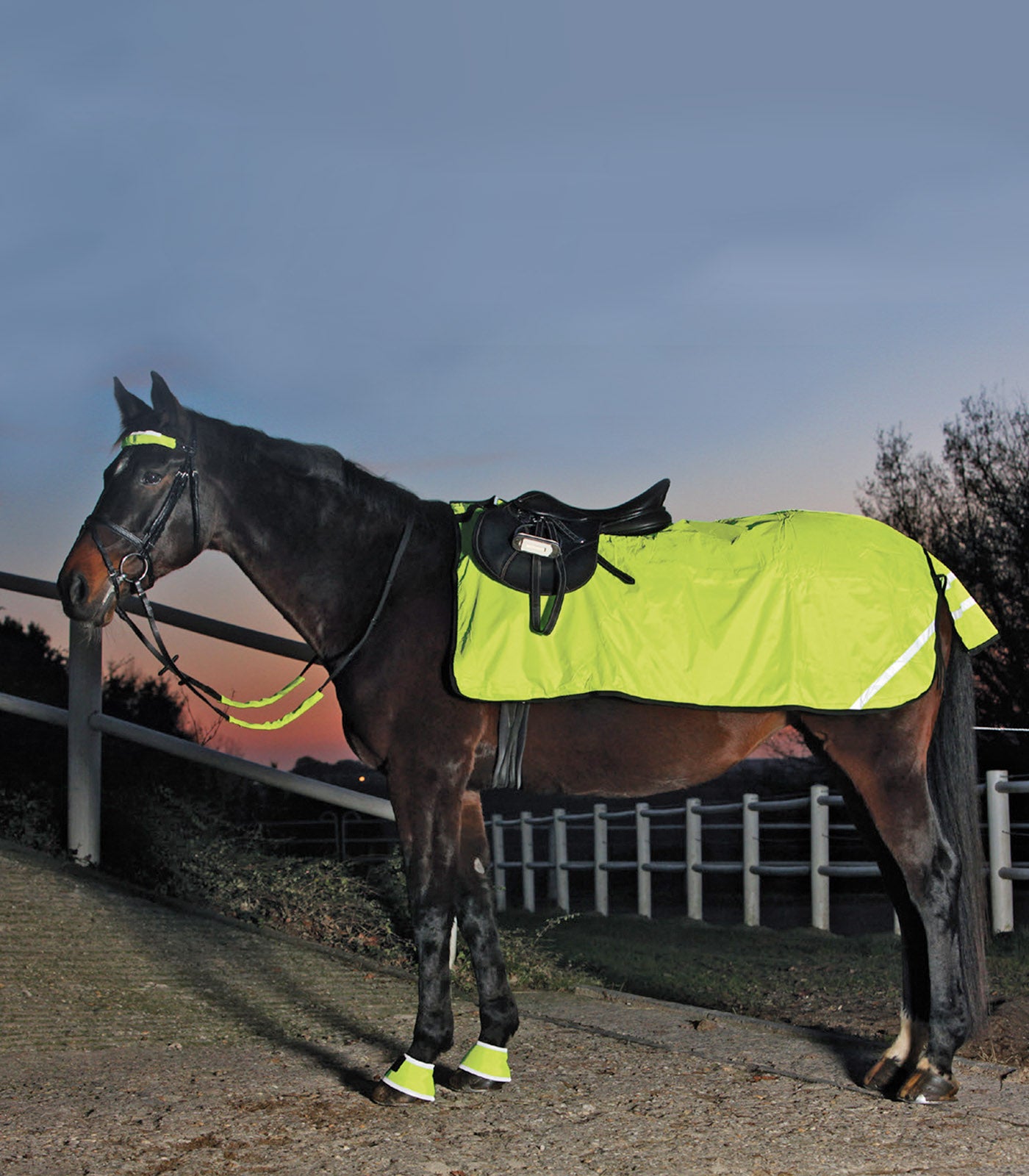 WALDHA REFLEX COUVRE REIN POLAIRE NEON JAUNE