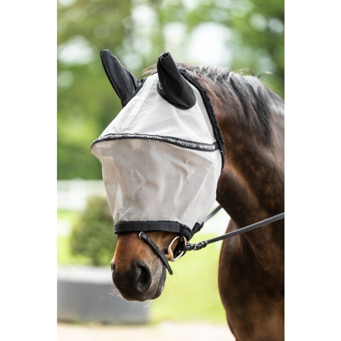 HKM MASQUE ANTI-MOUCHE AVEC ARCEAU ET PROTECTION CHANFREIN