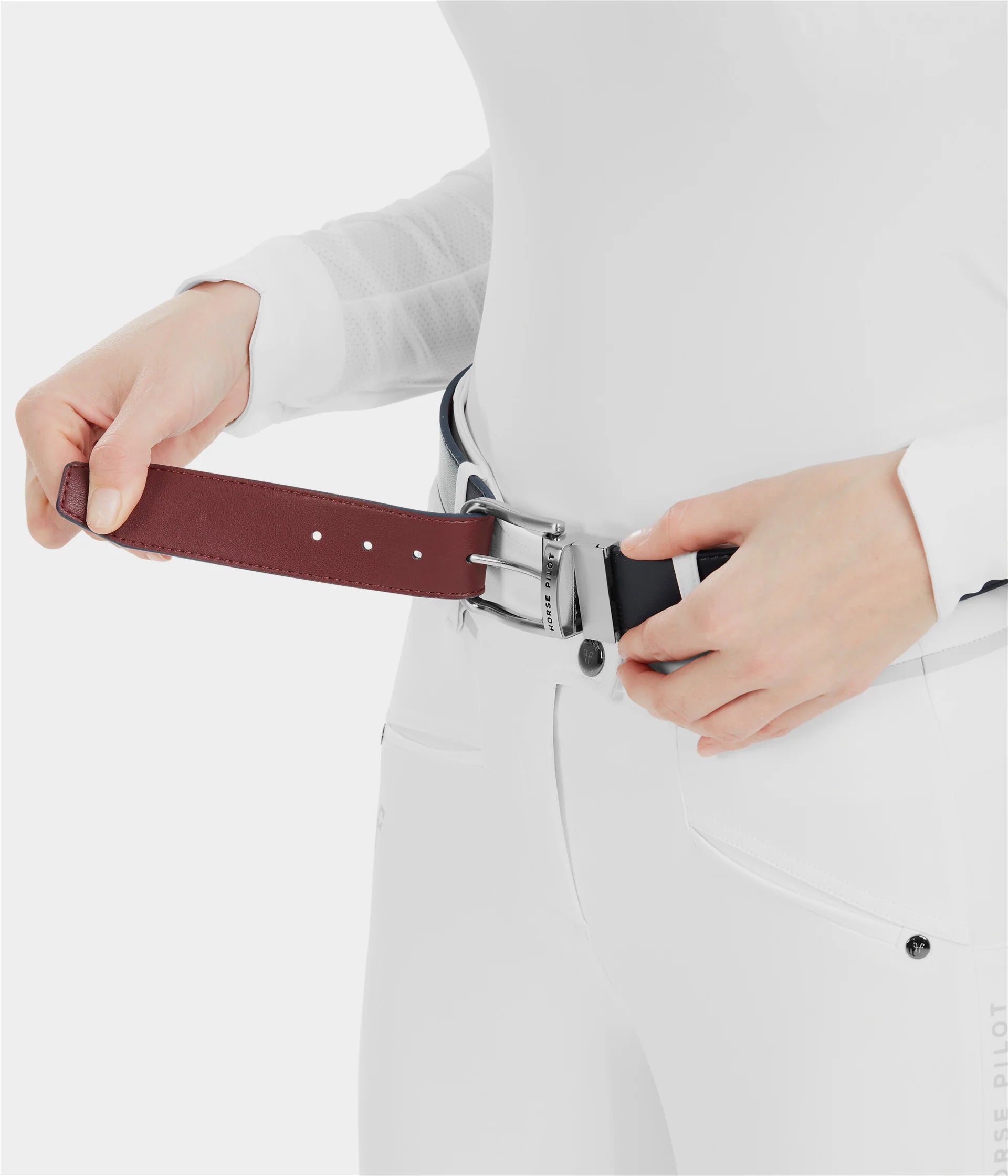 HORSE PILOT CEINTURE VEGGIE NAVY/BURGUNDY