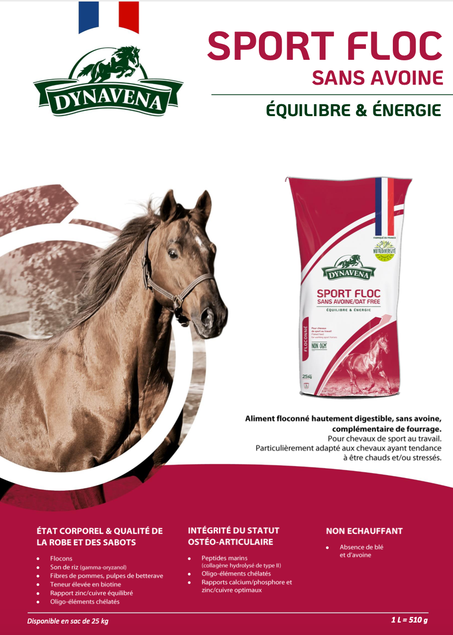 DYNAVENA SPORT FLOC SANS AVOINE 25KG